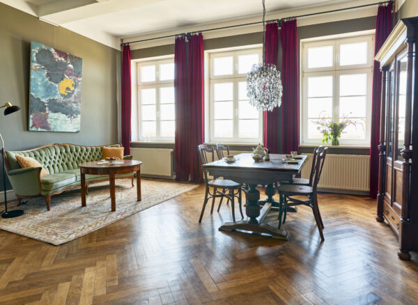 Die Ferienwohnung Hedwig mit wunderbaren Ausblick Gut Pohnstorf/Andrea Girard